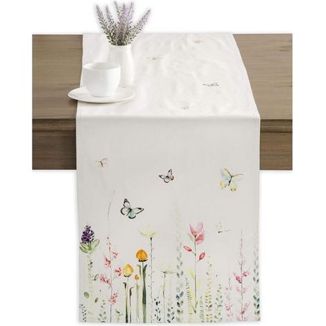 Botanical Fresh Chemin de Table pour fêtes Dîner Vacances Cuisine Printemps/Été (33cm x 183cm) (1/5)