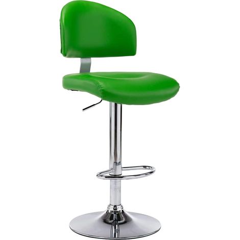vidaXL Tabouret de bar Vert Similicuir (1/5)