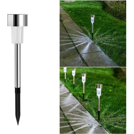 Lot 5 lampes solaires extérieur étanche pour jardin allée cour pelouse éclairage décoration durable (1/5)