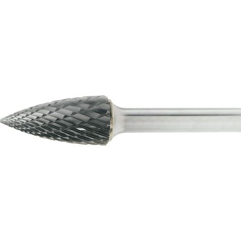 LUKAS HM-Frässtift Form G Spitzbogen Kopf ø 10 mm Länge 20 mm Zahnung 7