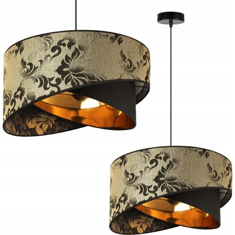LAMPADA A SOSPENSIONE, LAMPADARIO DA SOFFITTO, PARALUME, MOTIVO ORO (1/5)