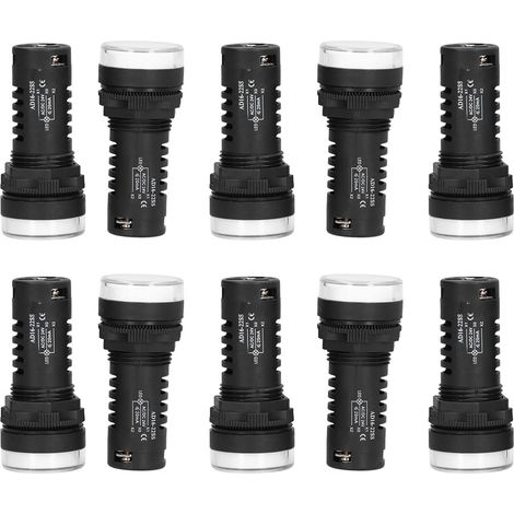 Voyants LED 24V AC/DC, 10 pièces - Indicateurs d'alimentation rouge et verte pour moteurs, économes en énergie