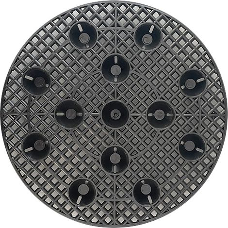 Lot de 2 soucoupes pour pots de fleurs / plateaux de semis — Convient aux semis — Soucoupes épaisses et respirantes — Convient au suivi des racines — Diamètre : 40 cm (1/4)