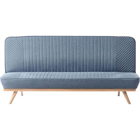 Schlafsofa 2-Sitzer KALFAFEL Stoff Blau