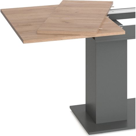 Tavolo da pranzo allungabile Dix, Antracite, 140 x 90 cm, Vicco