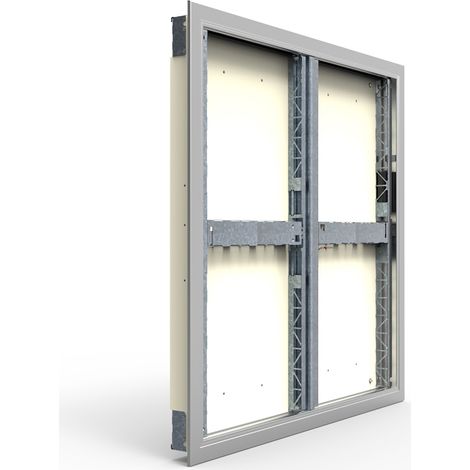 Volet de désenfumage à portillon pour install br verticale avec grille de façade S&P (UNELVENT) 710558