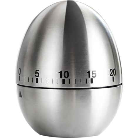 WG015 Minuteur de cuisine mécanique en acier inoxydable avec alarme rotative 60 minutes pour apprendre la cuisine (1/5)