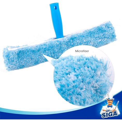 Combo professionale per la pulizia delle finestre: tergivetro in microfibra e detergente per finestre, 14"
