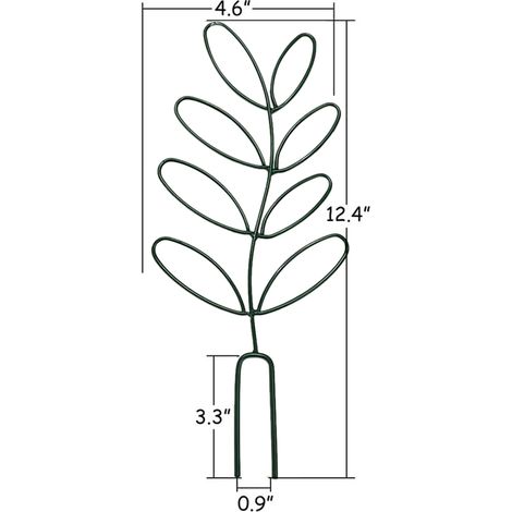 Petit treillis pour plantes en pot, treillis de jardin en fer forgé en forme de feuille pour plantes grimpantes décoratives d'intérieur et d'extérieur, support pour plantes grimpantes et rosiers (1/5)