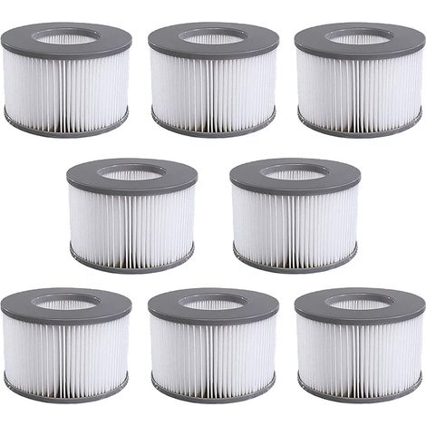 Filtre Spa Lite pour mspa,Filtre pour mspa Lite, pour MSPA Whirlpoal Filter - Cartouches filtrantes pour sous - Bateaux et Spa Chauds - Modèle à partir de 2020 (8 pièces.) (1/5)