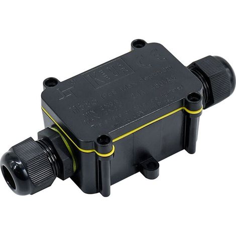 YMYNY IP68 wasserdichte Anschlussdosen, 2-Wege-Anschlussdose für Außenbeleuchtung, 4 mm bis 11 mm Kunststoff-Kabelverschraubung, externer wasserdichter Kabelverbinder (1/4)