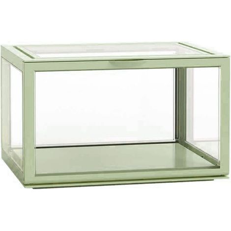 Vitrine Acrylique Transparente pour Figurines, Étui de Présentation Antipoussière Vert Clair pour Bureau (1/5)