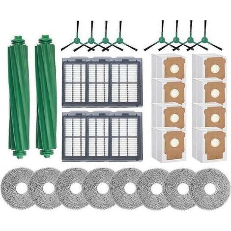 Lot de 32 pièces pour aspirateur robot iRobot Roomba Plus 505 Combo / 405 Combo : brosse, filtre HEPA, lingette de nettoyage et sac à poussière. (1/5)