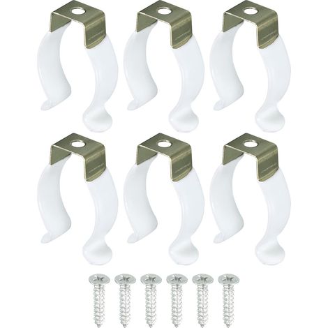 T8 U Clips Support pour Led Lumière Inox Acier avec Vis 6Pcs (1/5)