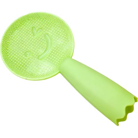 [Servierlöffel] Antihaft-Reislöffel mit ergonomischem Design und niedlichem Smiley-Gesicht – PP-Material, stabiler Boden, ungiftig, zufällige Farbe (1 Stück) (1/5)