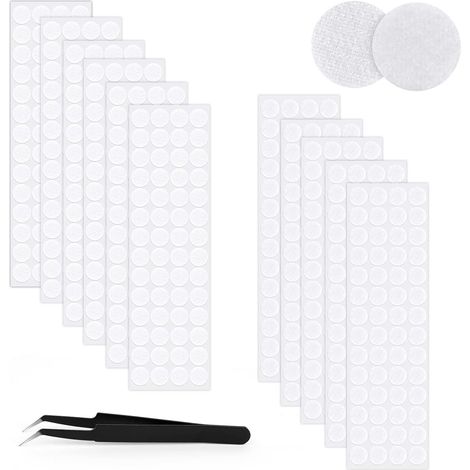 Scratch Autocollant Rond, 280 Paires Pastille Scratch Autocollant Crochets et Boucles, 20mm Blanc Double Face Rond Pastille Adhesive Collant Point, pour DIY, Artisanat etc (1/5)