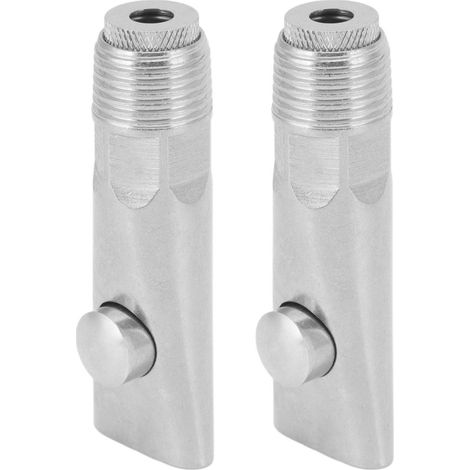 Lot de 2 abreuvoirs à débit uniforme en acier inoxydable, filetage extérieur G1/2, pour truies et porcelets (sans filtre). (1/5)
