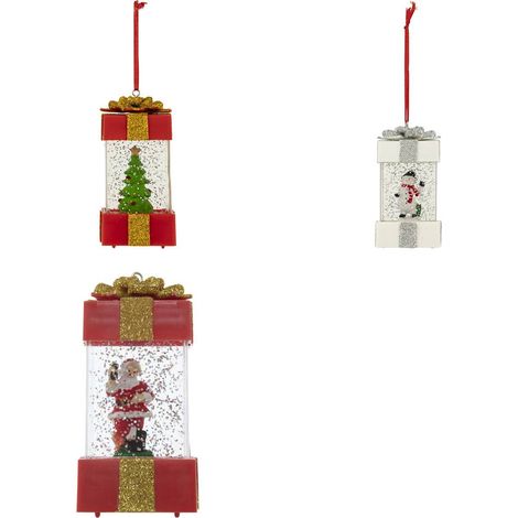 Decoración de regalo H13 cm 1 LED blanco cálido a pilas - Feeric lights & christmas