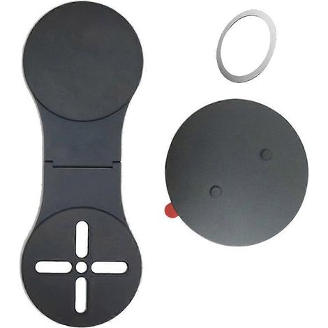 Support magnétique de bureau pour ordinateur portable avec support MagSafe, fixation latérale pour téléphone, compatible avec les supports MagSafe (noir). (1/5)