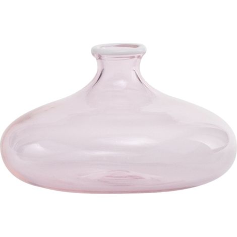 Vasetto Artigianale Un Fiore in Vetro Borosilicato Soffiato a Mano Colore Rosa Capacità 19cl Design Elegante Decorativo per Interni ed Esterni
