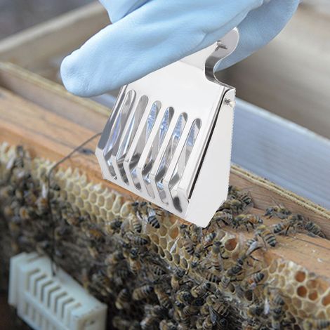 Königinnenkäfighalter aus Edelstahl, Königinnenkäfighalter, Bienenfangwerkzeug für Imker (1/5)