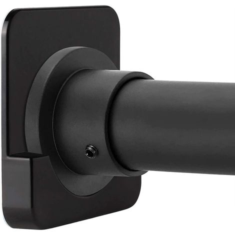 Support Tension Pour Rideau De Douche - Fixation Adhésive Sans Perçage - Compatible Avec Tubes Jusqu'à 8 cm - Pour Salle De Bain Cuisine Balcon - 2 Pièces (1/5)