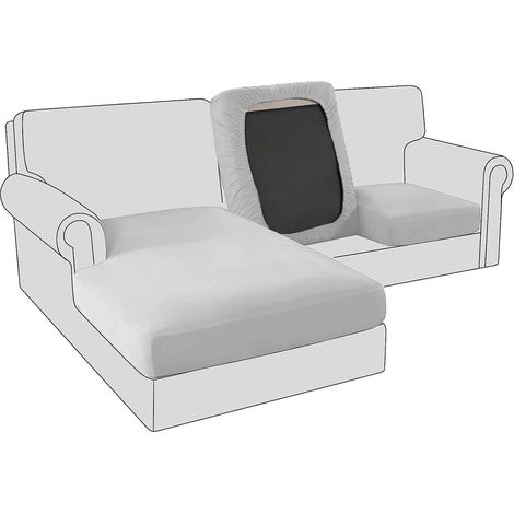 Stretch velvet sofa cushion cover for sofa, sofa cover, sofa seat cover, replacement protective cover for individual cushion (1 seat, light grey) (1/5)