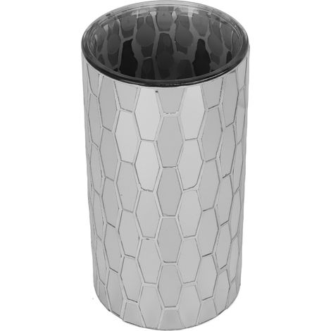 Vase en Verre Fleurs Style Mosaïque Géométrique Élégant 20cm Hauteur 10cm Largeur Décor Bureau Maison Famille Dormoir (1/5)