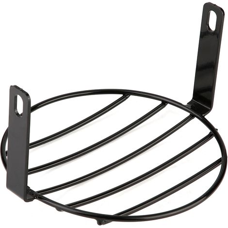 Support de phare moto latéral rétro en métal 7 pouces, grille de protection noire pour guidon, cache projecteur vintage, accessoire personnalisé pour custom bobber. (1/5)