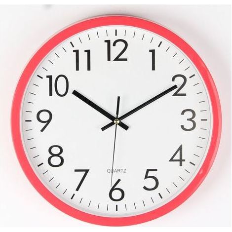 Lntyq Horloge de Gare , Rouge, Ø 30 cm (1/3)