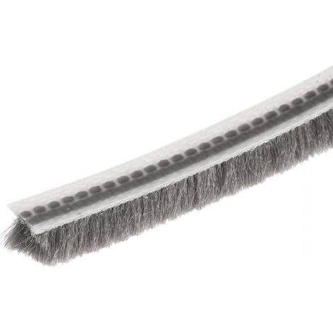 Brosse élastique pour fente de carte d'étanchéité fenêtres, 6,35 mm x 5 m (16,4 pi)