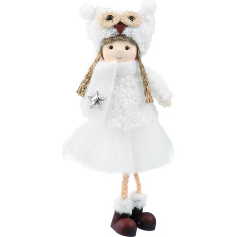 Nouveaux accessoires de décoration pour sapin de Noël : pendentif/poupée ange en peluche mignonne, pendentif/décoration pour sapin de Noël. (1/2)