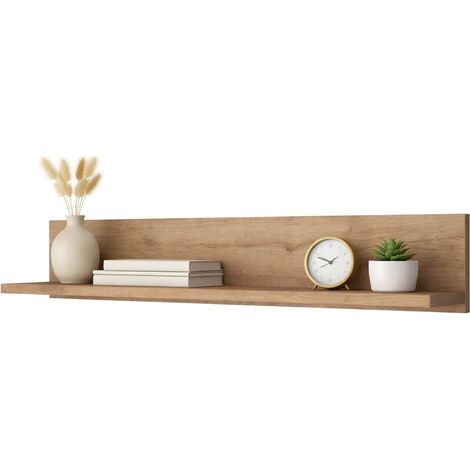 Regal, Rohzustand, ein Brett, Farbverlauf Naturoptik, 90x15x15h cm Naturbraun