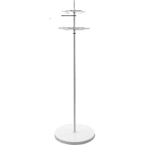 Estante expositor para accesorios, 31 ganchos, diseño que ahorra espacio, BLANCO (1/2)