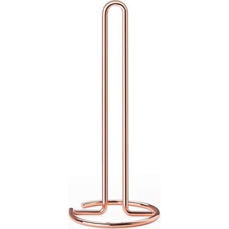 Kitchen Roll Holder, Stainless Steel Paper Novelty Kitchen Roll Dispenser Stand Free Standing Stainless Steel Kitchen Towel Holder Restaurant Paper Storage Rack for Kitchen Household Rose gold (1/5)