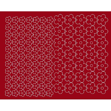 Pegatinas de flores para casco de bicicleta, 112 unidades, rojo oscuro mate.