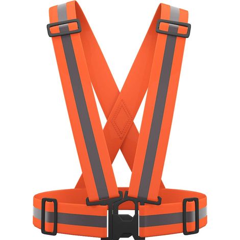 High Visibility Reflective Safety Vest Adjustable Safety Vest for Running, Biking, Motorcycle (1/5)