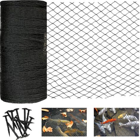 Filet de protection pour bassin en matériau robuste et résistant aux UV, filet à mailles fines pour protéger contre les oiseaux (pigeons, hérons) sur l'étang, le poulailler et le balcon (4 x 5