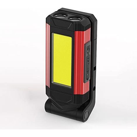 Multifunctional rechargeable magnetic LED work light, construction site lighting - red (1/4)