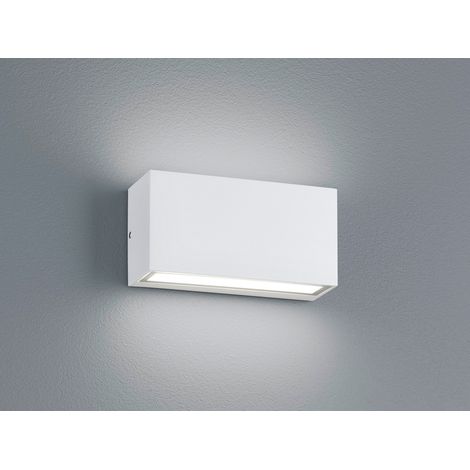 Trent Led Rechteckige Wandleuchte IP65 Weiße Doppellicht-Trio-Beleuchtung