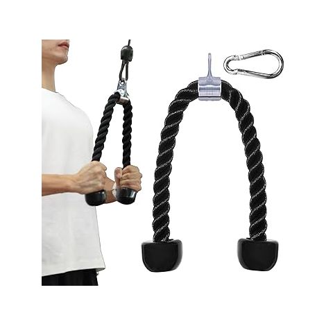 Corde de musculation pour triceps, longueur 70 cm, accessoire pour machine à câble et équipement de fitness domestique (1/5)
