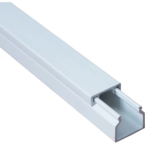 Goulotte de câbles - Blanche - 11 x 15 mm - 2 m - Goulotte de câbles