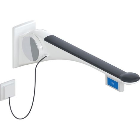 HEWI 802.50.44260 Poignée rabattable de soutien Premium, 750 mm, gauche (1/2)