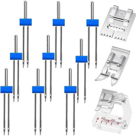 Aiguille double avec pied presseur Différents pieds presseurs-- (1/5)