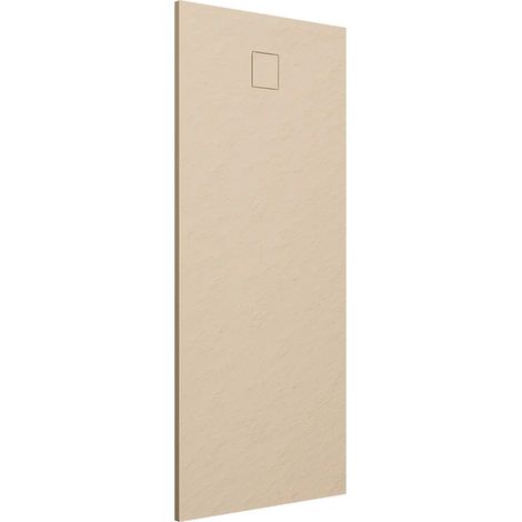 Receveur de douche rectangulaire 80x160 cm en SMC Couleur Ivoire Effet pierre Découpable et antidérapant Hauteur 2,6cm Mod. Samos