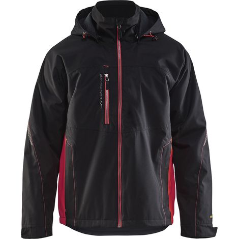 BLAKLADER Chaqueta impermeable Hardshell T.XXXL - NEGRO/ROJO - 479019779956-XXXL