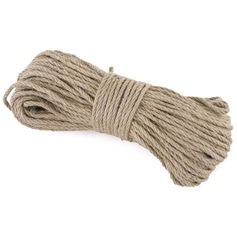 1 Corde en jute, 5 mm, 50 m, naturelle, solide, pour jardin, bricolage, décoration (1/5)