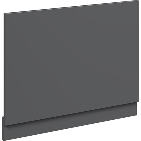 Gloss Grey MDF 700mm End Bath Panel with Plinth (1/4)