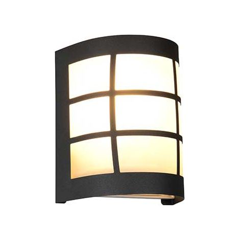 Wandleuchte Wandlampe Flurleuchte Edelstahl schwarz Gitter H 16,5 cm
