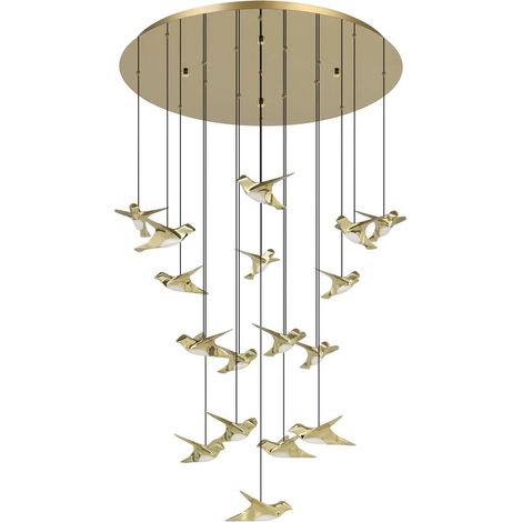 [NEUWERTIG] B-Ware Eglo Stars Of Light Pendelleuchte Hängeleuchte Led Paratebueno Messing 17 Flg